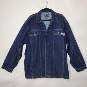 Nike Jordan Two3 Jumpman Jean Jacket Size XL Vintage 00's Loose Cut Trucker Rare